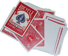 Blank Face Bicycle Deck Red Back