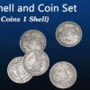 Morgan Dollar Shell and Coin Set (4 Coins 1 Shell)