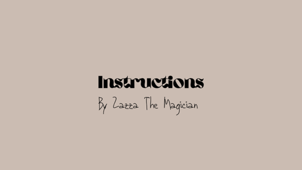 INSTRUCTIONS by Zazza The Magician video DOWNLOAD