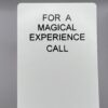 For A Magical Experience Call gaff card printed on Bicycle stock (Red) (135)