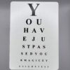 Eye Test Card gaff card printed on Bicycle stock (Red) (195)