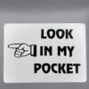 Look In My Pocket gaff card printed on Bicycle stock (Red) (148)