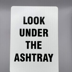 Look Under The Ashtray gaff card printed on Bicycle stock (Red) (156)