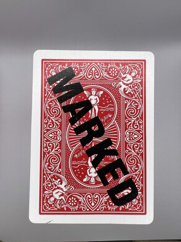 Marked (Red) gaff card printed on Bicycle stock (Face On Reverse) (186)