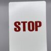 Red Stop gaff card printed on Bicycle stock (Blue) (165)