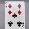 Split Card 9 Diamonds 5 Clubs gaff card printed on Bicycle stock (Blue) (102)