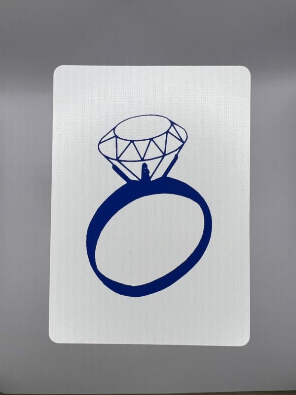 Diamond Ring gaff card printed on Bicycle stock (Red) (236)