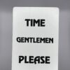 Time Gentlement Please gaff card printed on Bicycle stock (Red) (181)