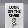 Look On The Chair gaff card printed on Bicycle stock (Blue) (151)