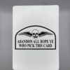 Abandon All Hope gaff card printed on Bicycle stock (Blue) (219)