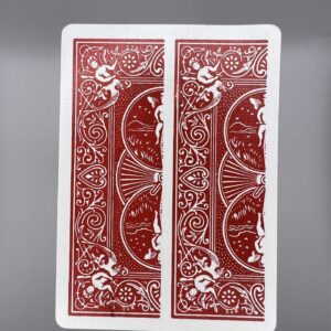 Half Red Half Red stacked effect gaff card printed on Bicycle stock (Face on Front) (123)