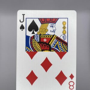 Split Card 8 Diamonds Jack Spades gaff card printed on Bicycle stock (Blue) (37)