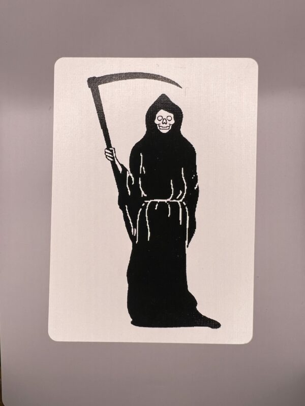 Full Grimm Reaper gaff card printed on Bicycle stock (Blue) (229)