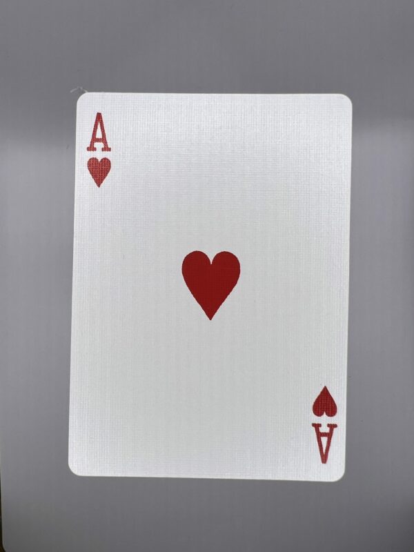 Ace Hearts gaff card printed on Bicycle stock (Blank Back) (33)