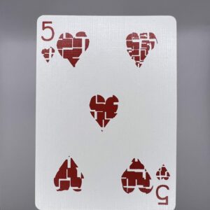 Broken / Shattered Heart gaff card printed on Bicycle stock (Blue) (277)