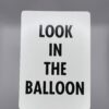 Look In The Balloon gaff card printed on Bicycle stock (Blue) (158)