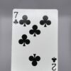 7 Clubs 2 Clubs Split gaff card printed on Bicycle stock (Red) (93)