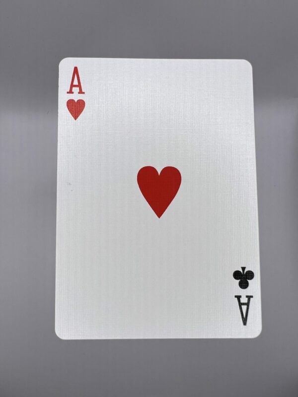 Ace Hearts Ace Clubs Split gaff card printed on Bicycle stock (Blue) (82)