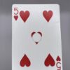5 Hearts Small Hole gaff card printed on Bicycle stock (Red) (280)