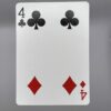 Four Clubs Four Diamonds Split gaff card printed on Bicycle stock (Red) (111)