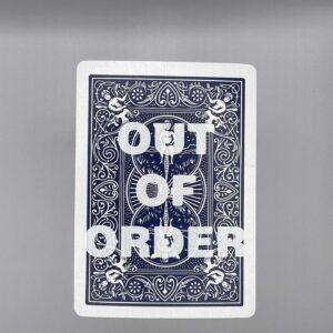 Blue Out Of Order gaff card printed on Bicycle stock (Face On Front) (192)