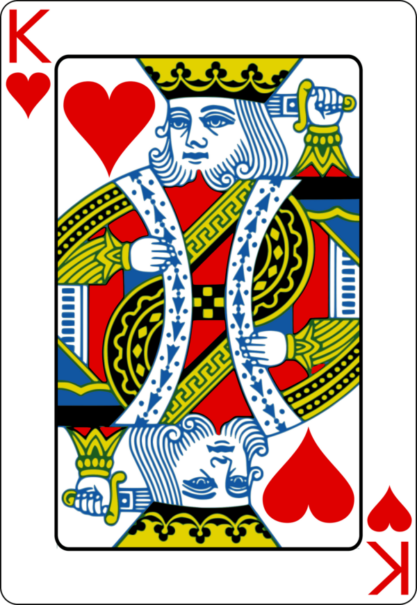 Double Face King Hearts 9 Spades gaff card printed on Bicycle stock (69)