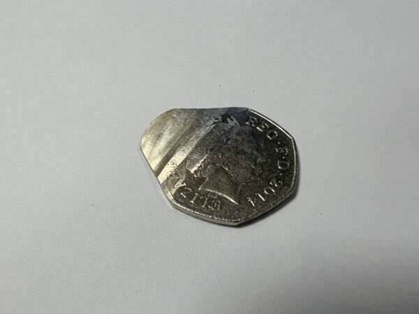 UK 50p Stretched Gaff Coin