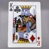King Clubs King Diamonds Split with Ace Clubs Back gaff card printed on Bicycle stock (327)