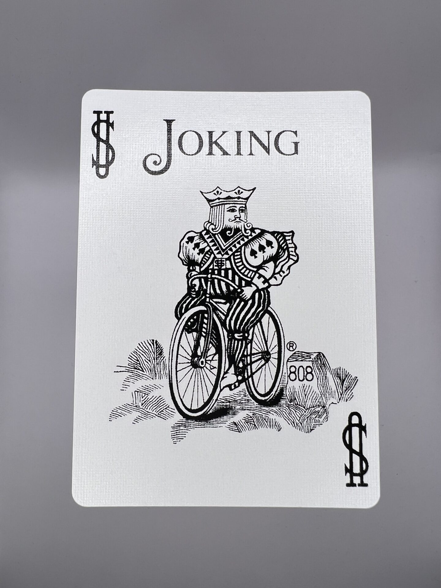 Joking Joker gaff card printed on Bicycle stock (Red) (270